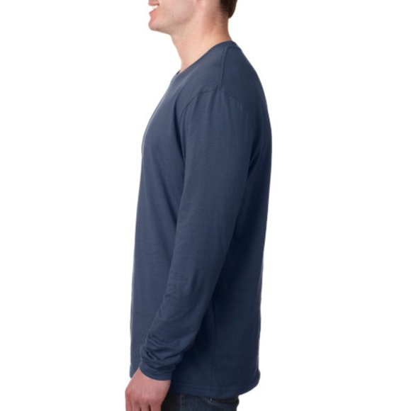 Next Level Men's Cotton LongSleeve Crew - N3601 - Midnight Navy - Picture 3 of 3